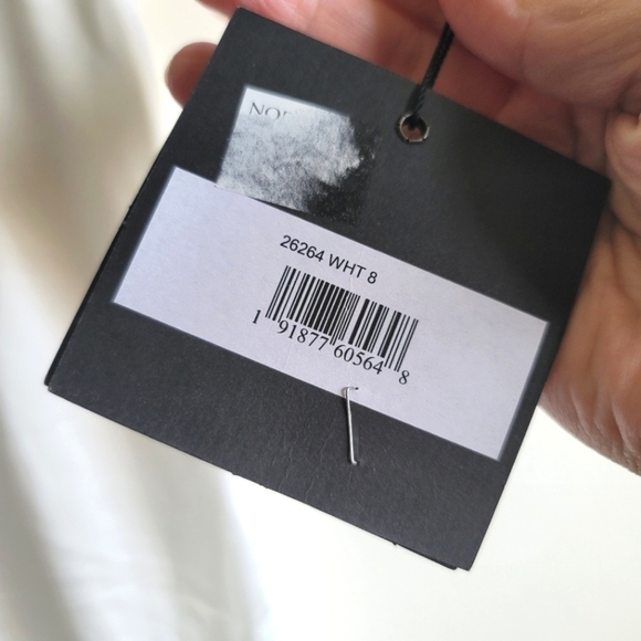 Ieena‎ for Mac Duggal,Plunging Faux Wrap  Evening Gown,White/Ivory, Size 8, NWT - Picture 9 of 14